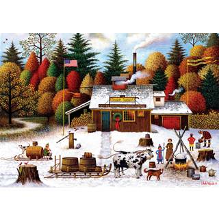 Buffalo Games - Charles Wysocki - Vermont Maple Tree Tappers - 300 store stykke puslespil