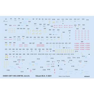 MiG-23MF/ML stencils 1/48 for TRUMPETER