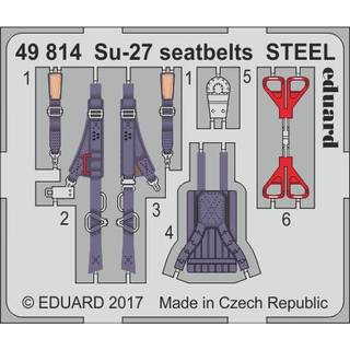 Su-27 seatbelts STEEL for Hobby Boss