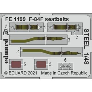 F-84F seatbelts STEEL 1/48 for KINETIC