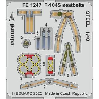 F-104S seatbelts STEEL for KINETIC