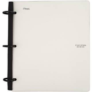 Fem Star Flex Refillable Notebook + Study App College regerede papir 1 tommer Techlock Rings Pockets Tabs and Dividere 200 Sheet Capacity White (