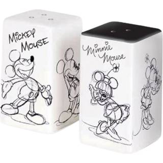 Jerry Leigh skitserede sort og hvidt salt og peber ryster satte s?de Disney keramiske ryster k?kken tilbeh?r og dekorationer s?t p? 2