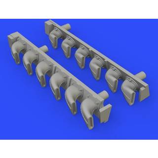 Bf 109G-6 exhaust stacks for Tamiya