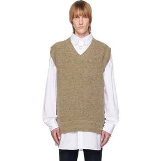 Maison Margiela Wool and cashmere-blend sweater vest - brown - EU 50