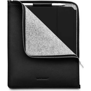 iPad / Tablet (26.5 x 32.5 cm) Woolnut Sleeve - Ægte Læder - Sort