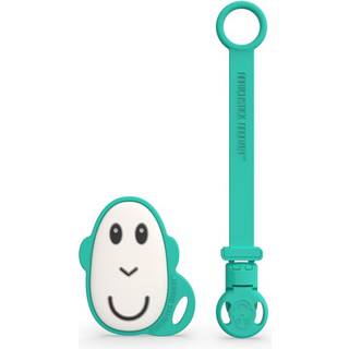 Matchstick Monkey Flat Face Teether & Soother Clip Gavesæt til børn Green - 1 stk.