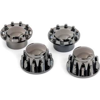 Traxxas - TRX8876R - Center caps, 2.2" TRX-6® Big Rig wheels, black chrome (front (2), rear (2))