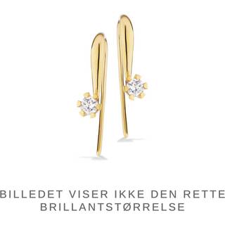 Vida diamant ørebøjler i 8 kt. guld med i alt  0,30ct.