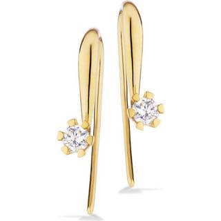 Vida diamant ørebøjler i 8 kt. guld med i alt 0,15ct.