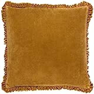 Yard Yard Saffron Yellow 45 x 45cm Bertie 100% Washed Cotton Velvet Cushion