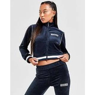 Hoodrich Velour Full Zip Hoodie, Black - XS