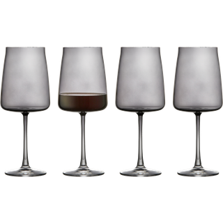 Lyngby Glas Krystal Zero rødvinsglas smoke 4 stk. 54 cl