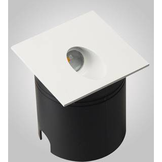 LED-indbygningslampe Aspen IP65, kantet, hvid