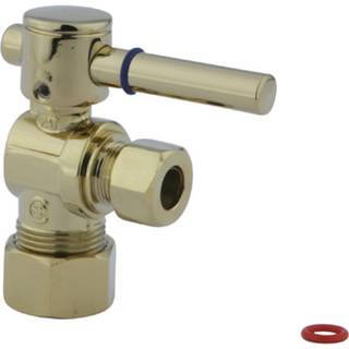 Vandhaner CC53302DL kvart drejningsventiler (5/8-tommer x 3/8-tommer OD-komprimering) Poleret messing
