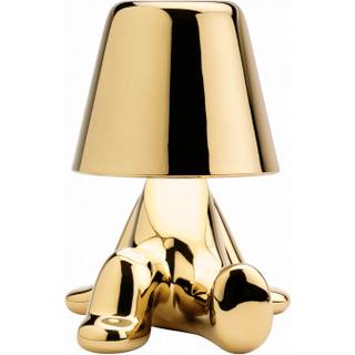 Bærbar lille LED-bordlampe Golden Brothers Bob, dæmpbar