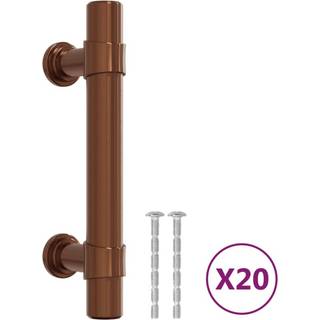 skabshåndtag 10 stk. 64 mm rustfrit stål bronzefarvet
