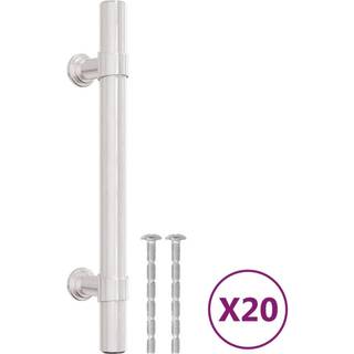 skabshåndtag 20 stk. 96 mm rustfrit stål sølvfarvet