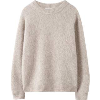 Gwynn A Strikket Uldtrøje - BEIGE MELANGE - XS
