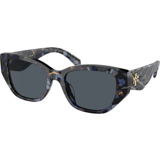 Tory Burch TY7196U 195787 53 Solbriller Kvinder Tortoiseshell - Blue Tortoise - 53mm