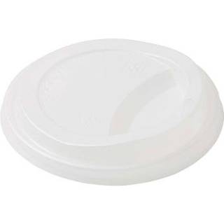 Engangslåg bioplast Ø90mm hvid 50stk
