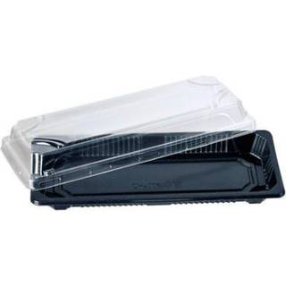 Sushi bakke sort og låg PS 400 stk 220x90x40 mm