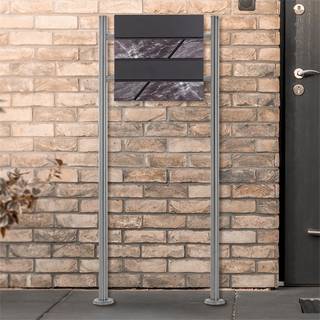 Brevkasse med sokkel 37x36,5x11 cm antracit/marmor-look