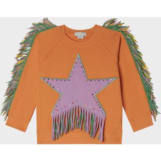 Stella McCartney Kids Fringed cotton jersey sweatshirt - pink - Y 6