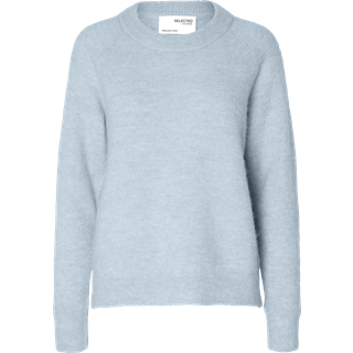 Selected Femme - Pink - Slflulu Ls Knit O-Neck B Noos - Large