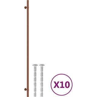 skabshåndtag 10 stk. 480 mm rustfrit stål bronzefarvet