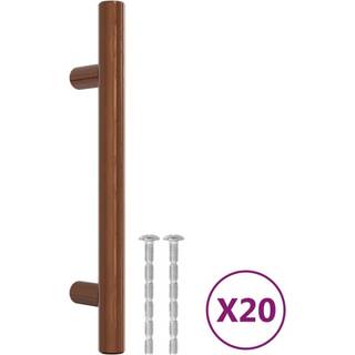 skabshåndtag 20 stk. 96 mm rustfrit stål bronzefarvet