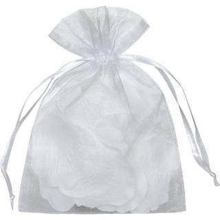 Yunko 50stk Organza Tasker 6x9 tommer Drawstring Giftposer Mesh Gaveposer Hvid ren organza bryllupsfavors tasker