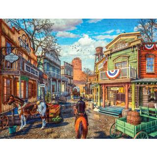 Springboks 500 -stycken Jigsaw Puzzle Old Western Town - Made in USA