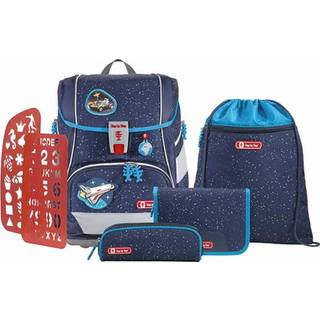 Schulrucksack 2IN1 Plus Set 6tlg. Sky Rocket Rico Dunkelblau