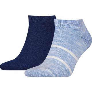 Tommy Hilfiger 2-pak Men Slub Sneaker Socks - Navy/Blue - Str 43/46