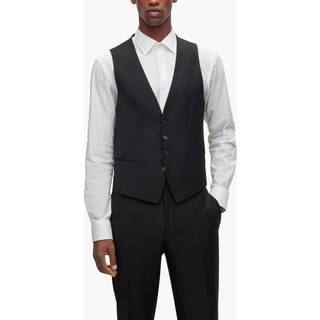 Slim fit vest i en blanding med ny uld