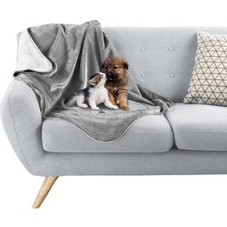 PETMAKER Vandtt kledyrstppe - 30x40-tommer vendbart sherpa-fleecekast beskytter sofaer, biler og senge mod spild pletter og pels (gr)