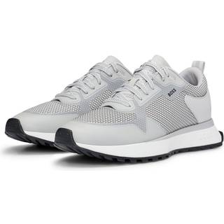 BOSS Black Herren Sneaker grau,weiß Glattleder