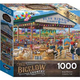 Chris Bigelow 1000 PC Jigsaw Puzzle - Blue Ribbon County Fair Multi -Colored
