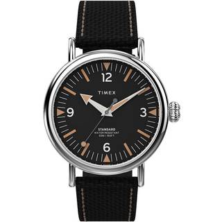 Timex Waterbury Standard Black Dial Fabric Leather Strap Men’s Watch TW2V44000