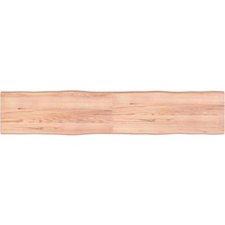 bordplade 200x40x(2-6) cm naturlig kant behandlet træ lysebrun