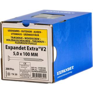 Expandet spånskrue UH udv. 5,0x100 mm TX20 PK 200