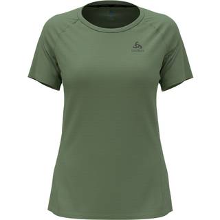 Odlo Essential Crew Neck T-shirt M - Dame, Grøn, Reflekser & Kølende Materiale