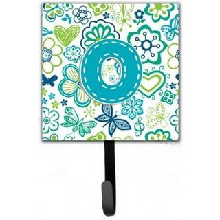 """" Caroline's Treasures CJ2006-OSH4 Brev O Blomster og sommerfugle Teal Blue Leash eller Key Holder Small Multicolor """"