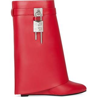 Givenchy Shark Lock Buckles leather ankle boots - red - EU 36