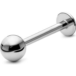 4 mm Sølvfarvet Kirurgisk Stål med Kugle Labret