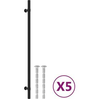 skabshåndtag 5 stk. 320 mm rustfrit stål sort