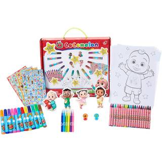 Cocomelon Coloring Art Set til b?rn med klisterm?rker og frim?rker 150+ stykker