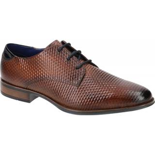 bugatti Herren Derby braun, cognac Leder geprägt
