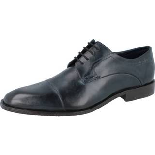 bugatti Herren Derby blau Glattleder